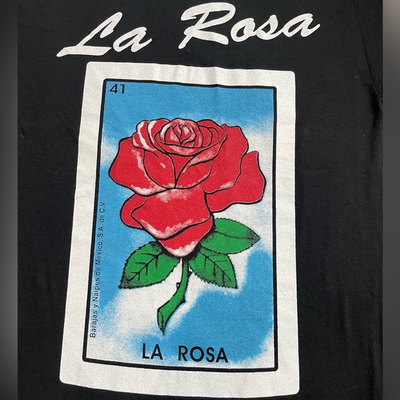 La Rosa loteria mexican bingo graphic tee - Picture 3 of 11